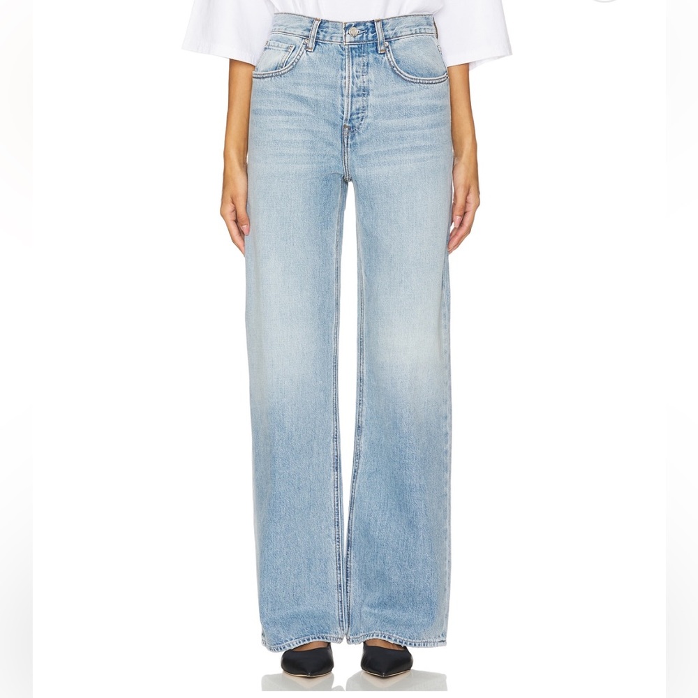 GRLFRND Straight Leg Blue Denim Jeans